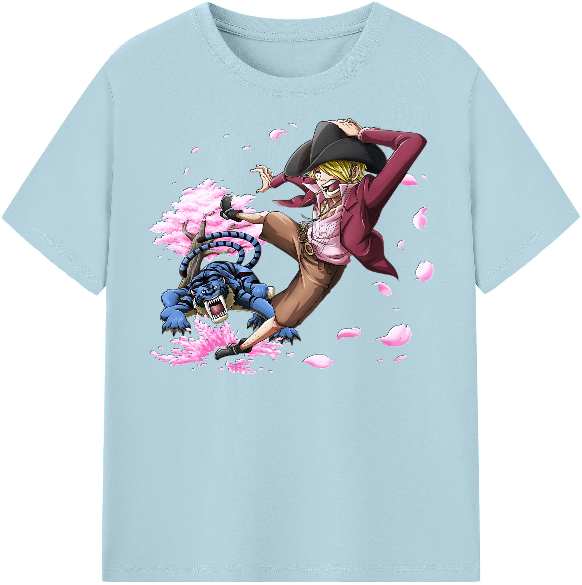 ワンピース サンジ ONE PIECE Sanji 綿100％半袖Tシャツ（フロントプリント）